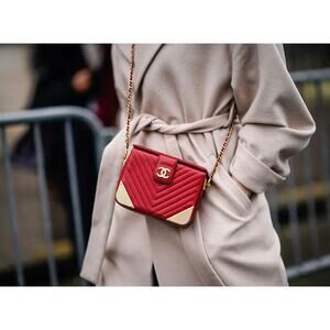 Chanel Chevron Calfskin Rock The Corner Minaudiere Bag